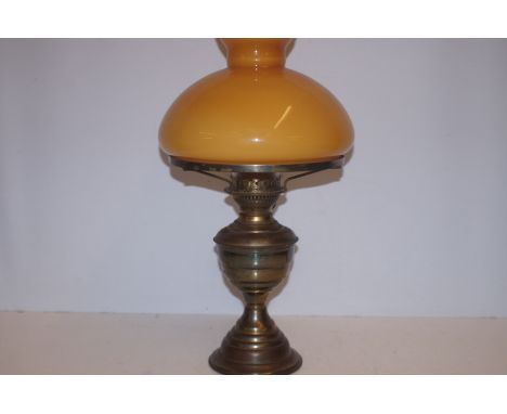 Early 20th Century Oil Lamp with Shade and Chimney