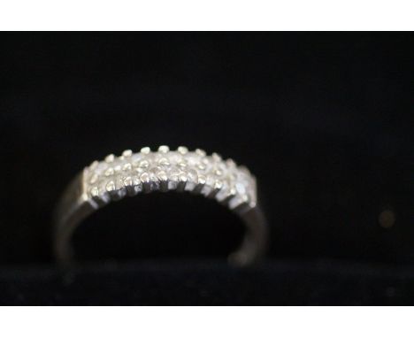 9ct gold ring set with diamonds