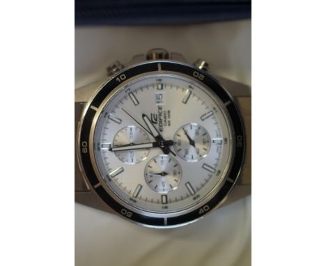 Gents Casio WR100 ediface chronograph wristwatch