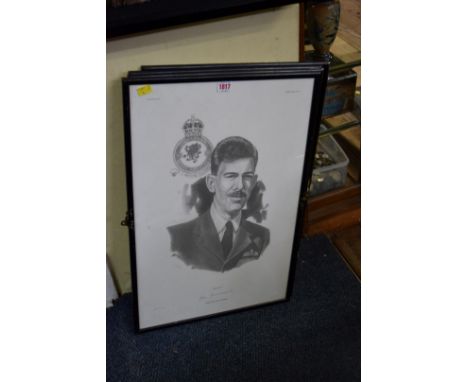 J G Keek, a set of four monochrome prints of Victoria Cross recipients, three signed in pencil by the artist, all four signed