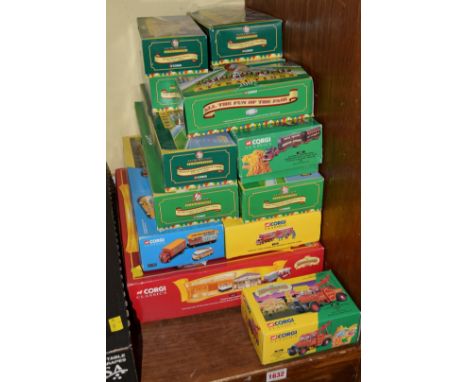 A collection of Corgi 'Fairground Attractions' boxed sets; together with other Corgi Classics boxed sets. 
