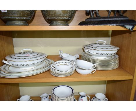 A Royal Worcester 'Bernina' pattern part dinner service 