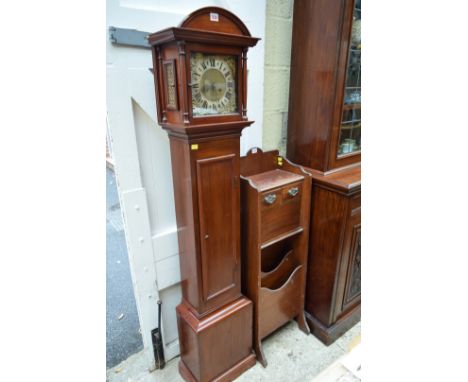 An mid 19th century mahogany small longcase clock, 164cm high, with pendulum and winding key.   Condition Report:  An eight d