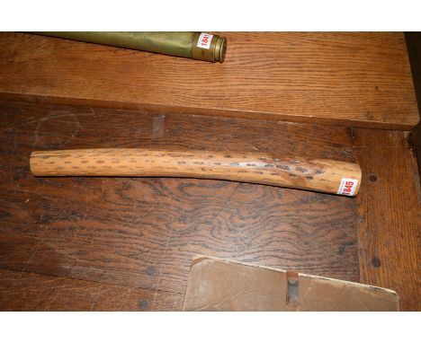 Ethnographica: a cactus rainstick. 