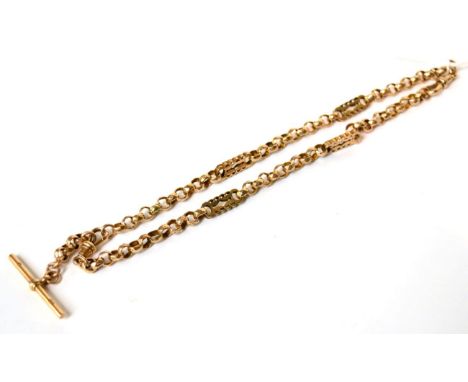 A guard chain stamped '9ct'27.60g