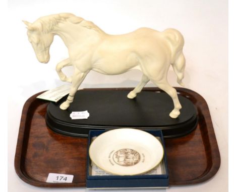 A Royal Doulton ''Spirit of Freedom'' boxed, together with a small Royal Worcester dish (2) 