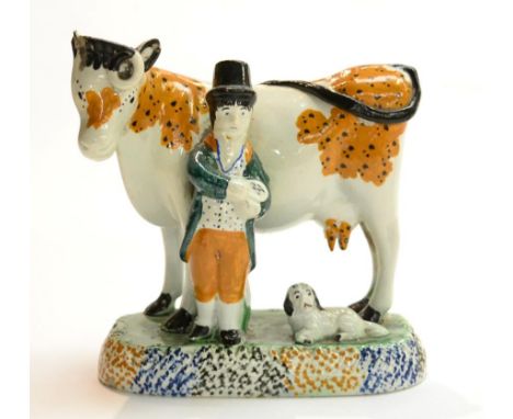 A Prattware cow group 