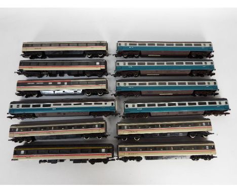 Jouef, Hornby, Lima - A rake of 12 unboxed OO gauge passenger coaches. Lot includes Jouef 1st Class InterCity Open Coach in B