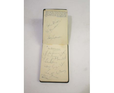 1948 AUSTRALIAN CRICKET AUTOGRAPHS a small autograph album, one page with various signatures from the 1948 Australia  touring