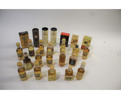 COLLECTION OF SCOTCH WHISKY MINIATURES, mainly single malts, including Aberlour, Knockando, Edradour, Cardhu etc, generally g