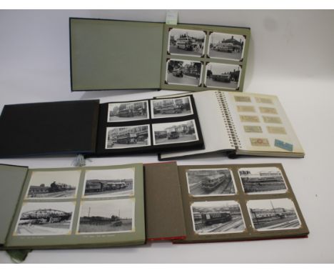 RAILWAY PHOTOGRAPH ALBUMS &amp; TICKET STUBS a mixed lot including two albums of Railway Locomotive photographs at various st