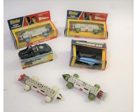 BOXED DINKY TOYS including 359 Eagle Transporter (Space 1999), 360 Eagle Freighter (Space 1999), 602 Armoured Command Car (Ge