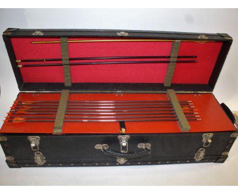 ARCHERY EQUIPMENT a collection of Archery equipment, circa 1990's. One large case containing various arrows (Easton) on one l