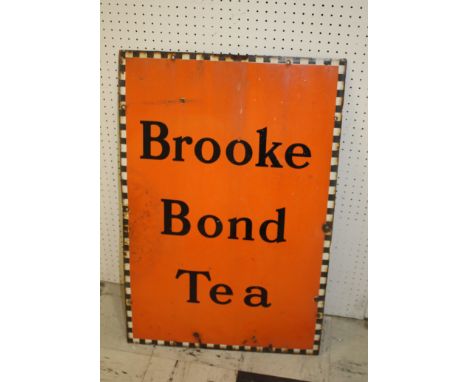 BROOKE BOND TEA ENAMEL SIGN an enamel advertising sign for Brooke Bond Tea. 76cms by 51cms