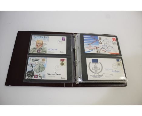 AVIATION &amp; MILITARY FIRST DAY COVERS - SIGNED 3 albums of First Day Covers including No 30 Squadron, Royal Navy Equipment