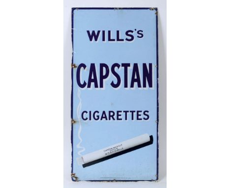 WILLS CAPSTAN ENAMEL SIGN a pictorial enamel advertising sign for Will's Capstan Cigarettes, Issued by the Imperial Tobacco C