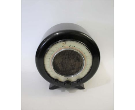 EKCO BAKELITE VINTAGE RADIO a circular Ekco Type A22 All Electric Radio Receiver, in a brown Bakelite case. Patent No 366212,