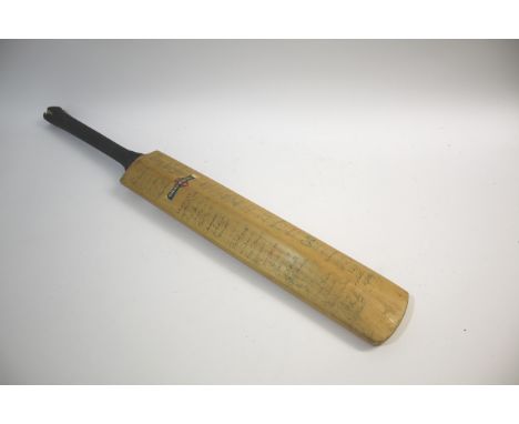 SIGNED CRICKET BAT - 1960'S including a World XI 1967 (Graham McKenzie, Peter Pollock, Eddie Barlow, Colin Bland, Lance Gibbs