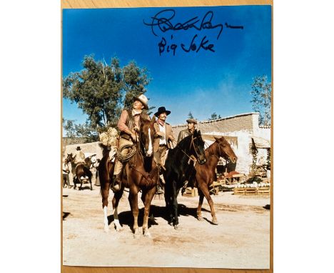 Patrick Wayne signed 10 x 8 colour photo inscribed Big Jake. He adopted his father's stage surname, Wayne. He made eleven mov