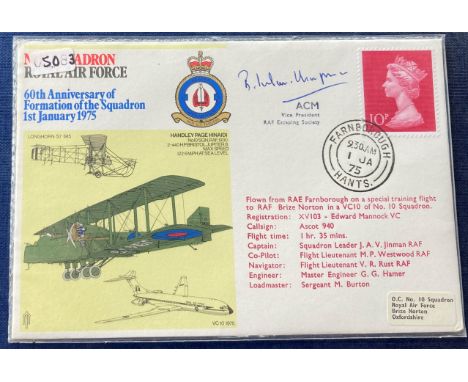 WW2 and Great War ACM Ivelaw Chapman signed Handley Page Hinaidi cover flown by VC10. Air Chief Marshal Sir Ronald Ivelaw-Cha