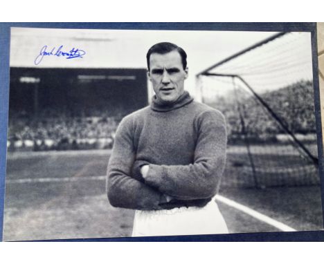 Football Jack Crompton signed 12 x 8 inch colorized portrait photo. Good condition. All autographs are genuine hand signed an