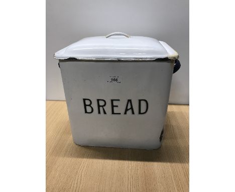 VINTAGE ENAMELED BREAD BIN