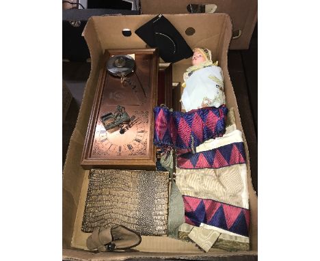 1 BOX ASSORTED GOODS INCLUDING VINTAGE DOLL