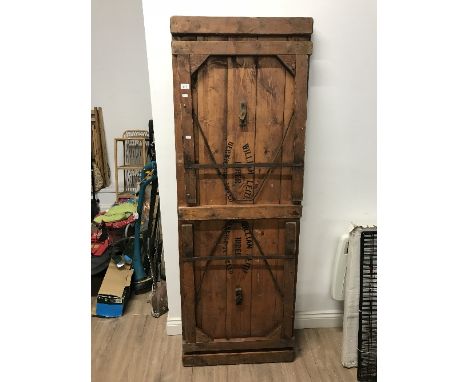 VINTAGE FOLDING TRESTLE TABLE - W.LEITH -BERWICK