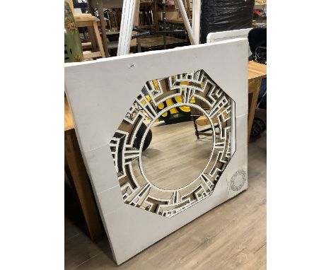 LARGE GREEK KEY STYLE MODERN MIRROR