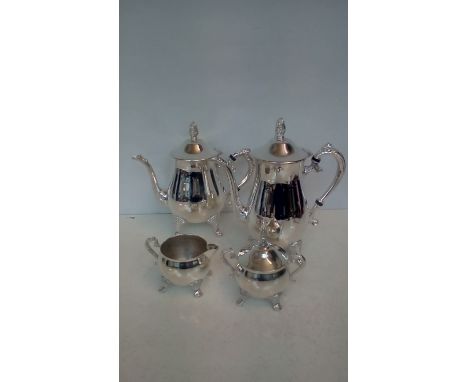 Silver plated four piece tea service 