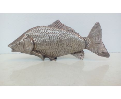 Vintage French desk rack in the form of a fish, stamped with makers details,  23cm x 11cm