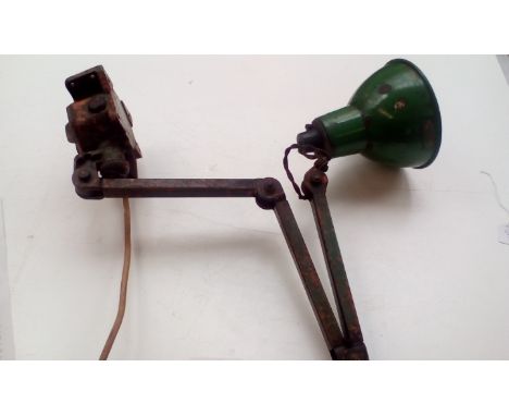 Heavy duty industrial anglepoise lamp 