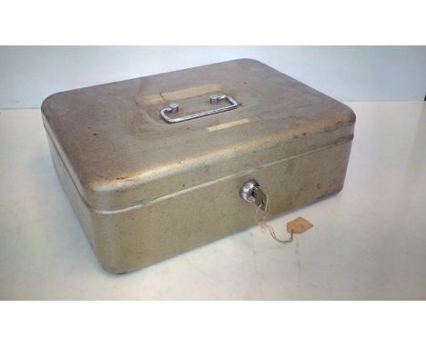 Vintage Rexel cash box, with key