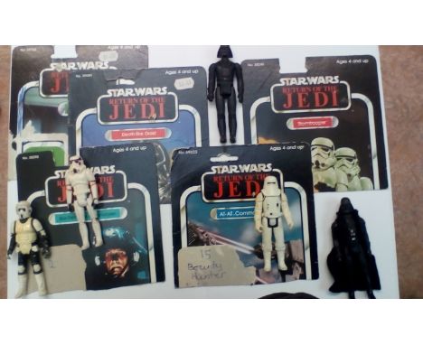 Collection of early Star Wars figures to include two Darth Vaders (one clad in cape)