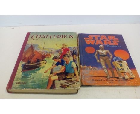 Vintage Star Wars pop-up book together with a Chatterbox book 