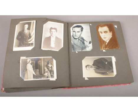 An Album of vintage actress/actor postcards. Ercol Flynn, Kitty Gordon, Ronald Colman etc  