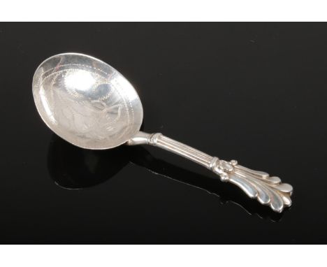 A William IV silver caddy spoon. Assayed Birmingham 1836.  