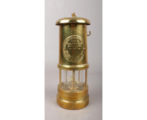 A Berwood Engineering Co Ltd Brass miner's lamp. Type SL.  