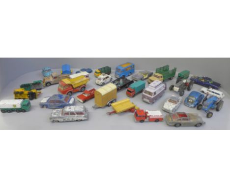 Corgi, Dinky and Matchbox die-cast model vehicles, playworn and a/f 