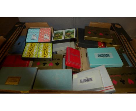 Approximately sixty sets of vintage playing cards **PLEASE NOTE THIS LOT IS NOT ELIGIBLE FOR POSTING AND PACKING** 