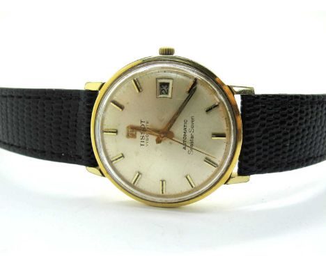 Tissot; A Visodate Automatic Seastar Seven Gent's Wristwatch, the signed dial with line markers, centre seconds and date aper