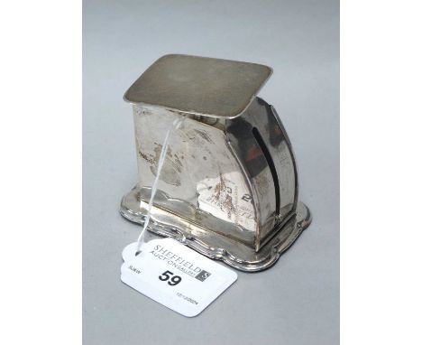 A Set of Victorian Hallmarked Silver Novelty Postal Scales, Cohen &amp; Charles, Birmingham 1899, (damages), the stylised rec