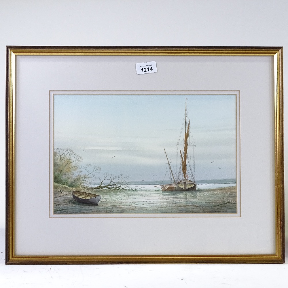 Alan Whitehead, watercolour, sailing barges, signed, 9