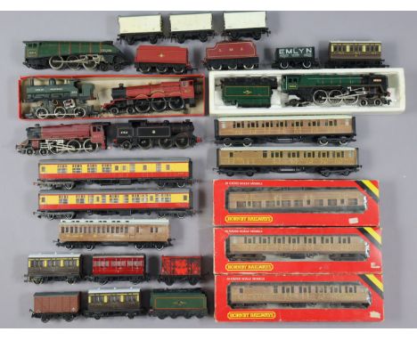 Six various Hornby railway’s “00” gauge scale model locomotives; &amp; various ditto items of rolling stock, boxed &amp; unbo