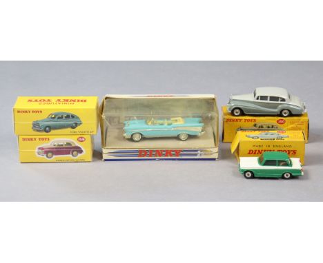 Two Dinky die-cast scale model cars “Rolls-Royce Silver Wraith” (No. 150); &amp; “Triumph Herald” (No. 189); two modern Dinky