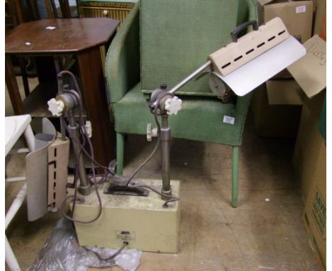 Vintage medical heat lamp: 