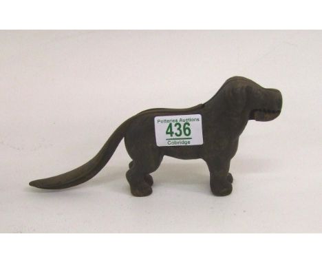 A cast iron nutcracker in dog form, 