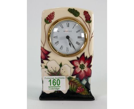 Moorcroft bamble revisited mantle clock: seconds in quality. Boxed 