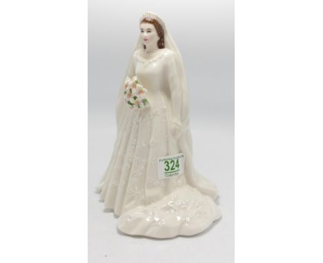 Royal Worcester figure: Her Majesty Queen Elizabeth II Diamond Wedding Anniversary 