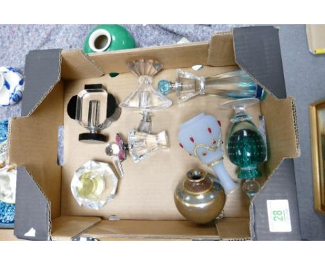 A collection of glass &amp; ceramic Perfume Bottles: 